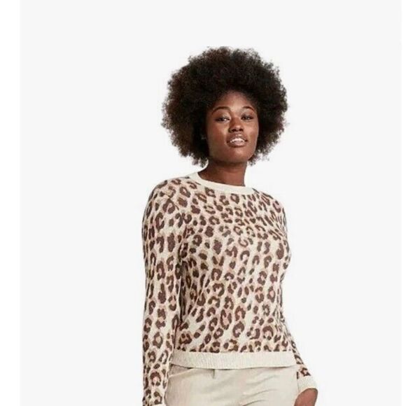 A new day  size small women’s leopard print cream and brown - Picture 1 of 12